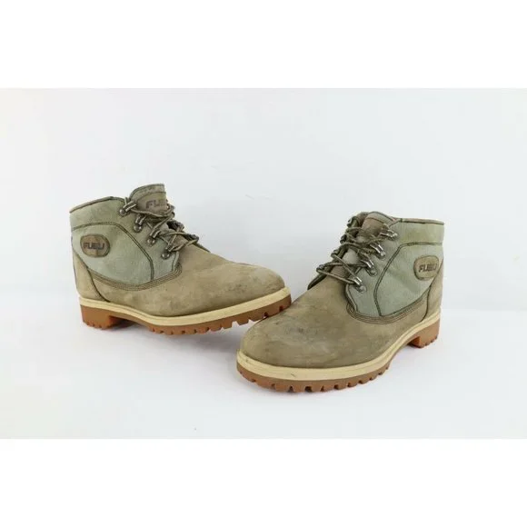 Vintage 90s Streetwear 9.5 Distressed Suede Leather Steel Toe Combat Boots USA Vintage | Shoes | Vintage 9s Streetwear 95 Distressed Suede  main image 4